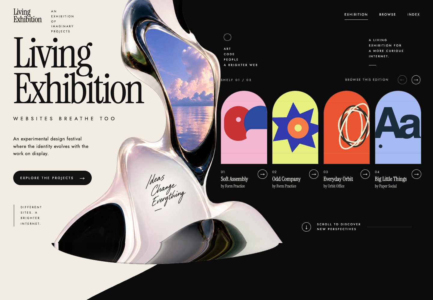 Living Poster: Abstract Illustration, with original artwork on display